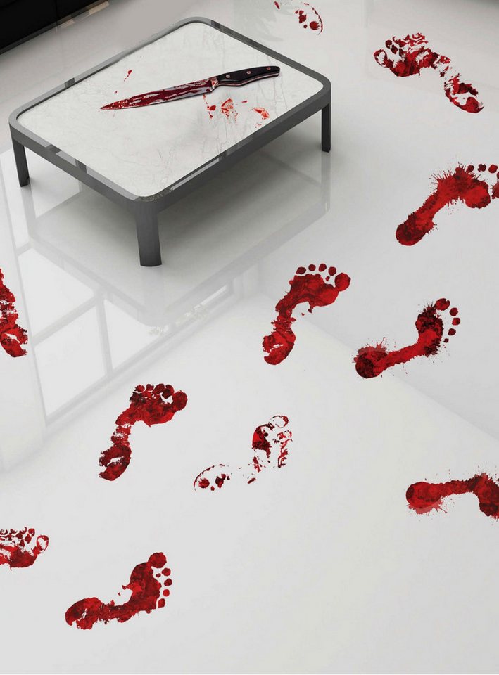 Metamorph Dekoobjekt Blutige Fußabdrücke Aufkleber - Halloween Deko, Halloween Deko Metamorph Dekoobjekt Blutige Fußabdrücke Aufkleber - Halloween Deko, Halloween Deko von Metamorph