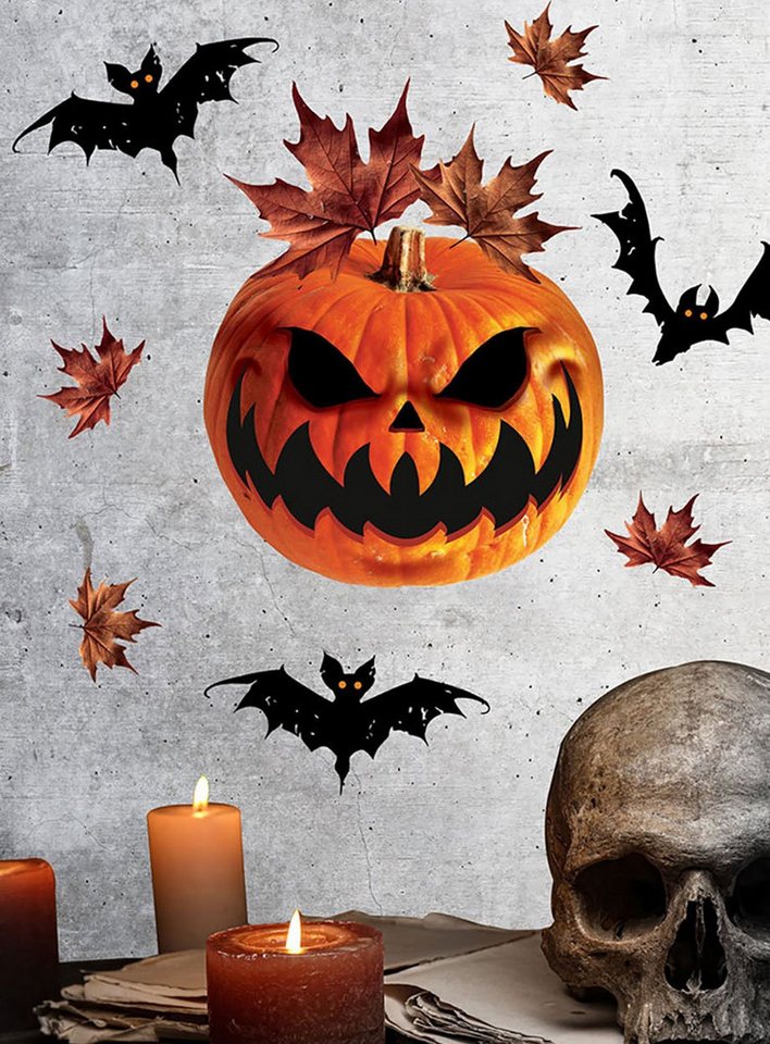 Metamorph Dekoobjekt Schnitzkürbis – Deko-Aufkleber - Halloween deko, Halloween deko Metamorph Dekoobjekt Schnitzkürbis – Deko-Aufkleber - Halloween deko, Halloween deko von Metamorph