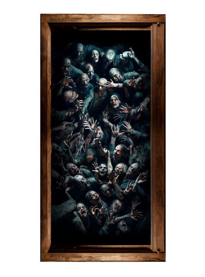 Metamorph Dekoobjekt Zombies im Keller – Boden-Aufkleber von Metamorph