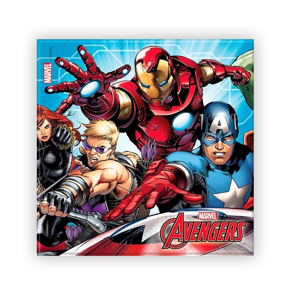 Metamorph Einweggeschirr-Set 20 Mighty Avengers Servietten, Papier, Partydeko für Deine Superhelden-Mottoparty zum Geburtstag! von Metamorph