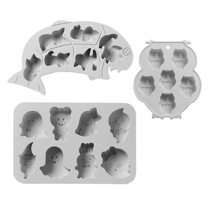 Metamorph Backform Silikon Backform Set - Halloween Geist Katze Eule, Halloween Geist Katze Eule von Metamorph