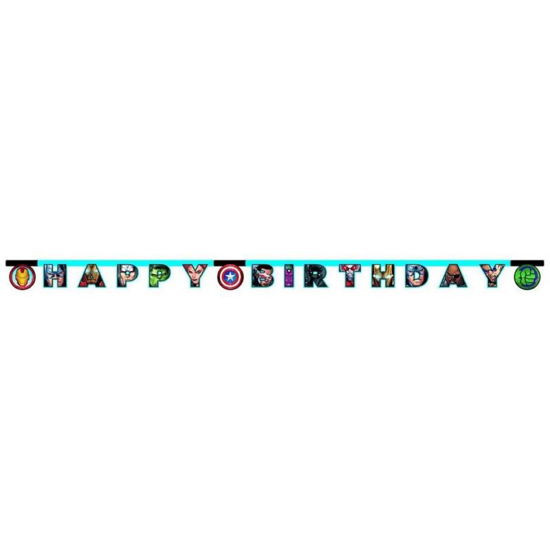 Metamorph Hängedekoration Buchstabengirlande Mighty Avengers Happy Birthday, Partydeko für Deine Superhelden-Mottoparty zum Geburtstag! von Metamorph