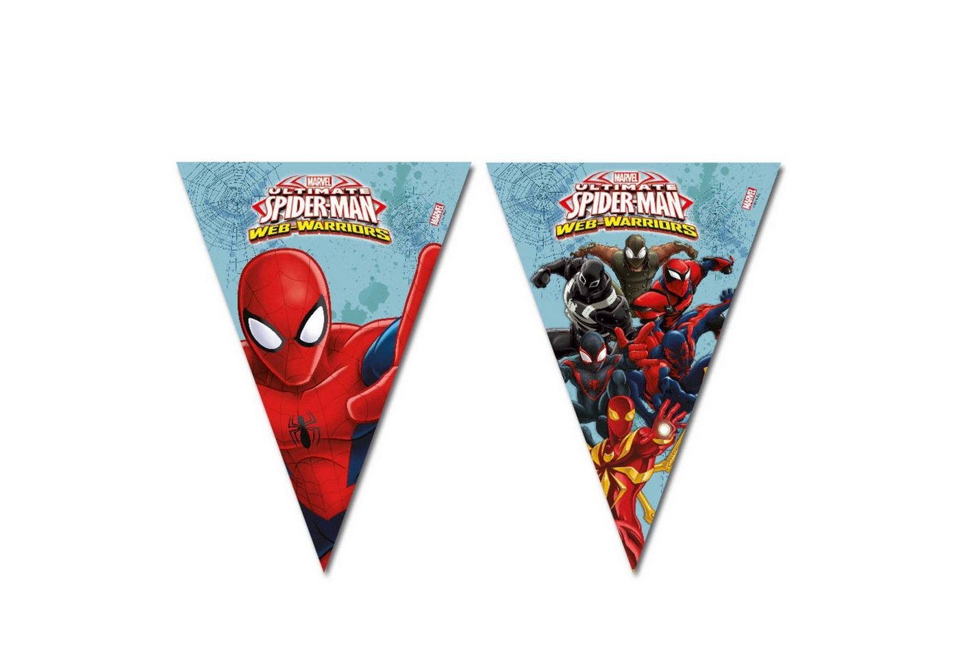 Folat Hängedekoration Ultimate Spider-Man Wimpelkette 3 m, Partydeko für Deine Spiderman-Mottoparty zum Geburtstag! von Folat