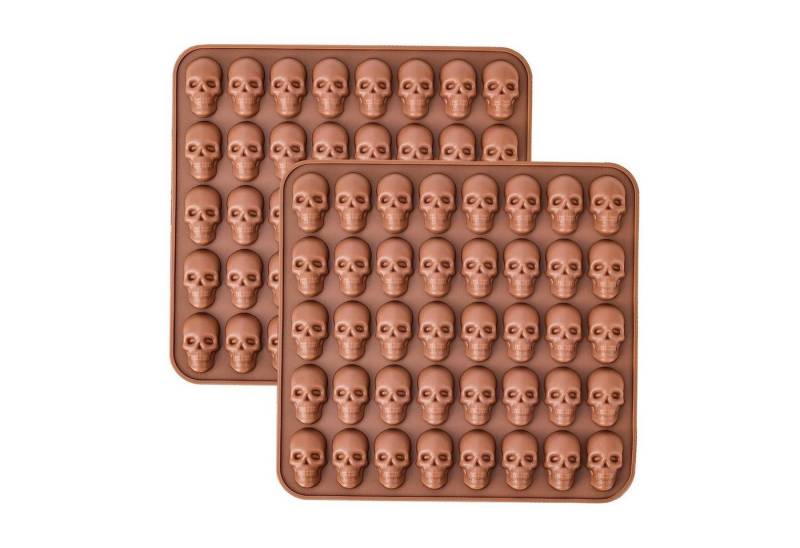 Metamorph Backform Mini Totenkopf Silikonform - Halloween Gummibärche, (3-tlg), Halloween Gummibärchen von Metamorph