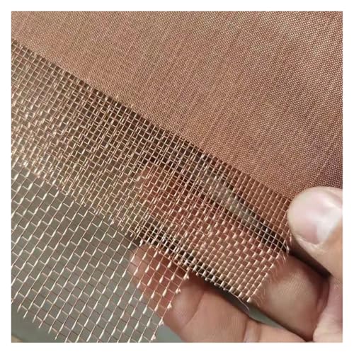 Metaximious 100 cm x 100 cm Reinem Kupfer Gewebten Draht 10 Mesh 200 Mesh Abschirmung Stoff Metall Kupfer Bildschirm Net Filter Labor DIY(30 mesh) von Metaximious