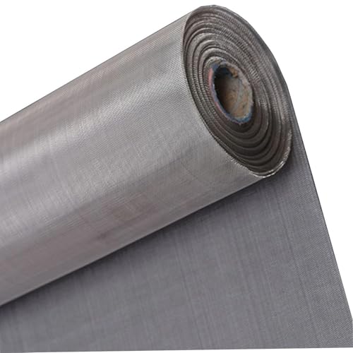 Metaximious 100 cm x 500 cm 304 Edelstahlgewebe Metallsiebe Siebgewebe Drahtgeflecht Frontreparatur Fix Fenstersiebnetz DIY(100Mesh 0.18mm) von Metaximious
