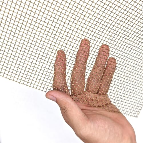 Metaximious 210 mm x 300 mm, reines Messing, gewebtes Drahtgeflecht, Metallbearbeitungsfiltration, strapazierfähig bis ultrafein, 6 bis 200 Maschen DIY(60 Mesh Wire 0.1mm) von Metaximious