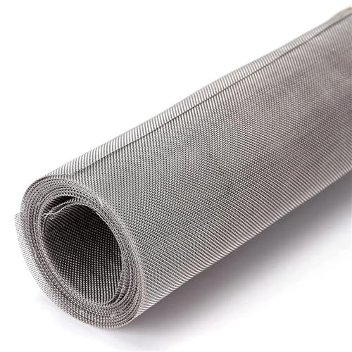 Metaximious 304 Edelstahlgewebe, 4 bis 500 Mesh, feines Siebgewebe, Stahlgewebe for Filtertuch, 50 cm x 100 cm DIY(4 Mesh 5.5mm hole) von Metaximious