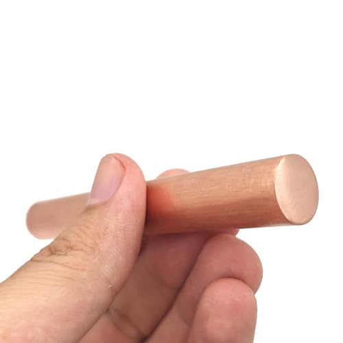 Metaximious 5 stücke Metall Runde Bar Drehmaschine Stange 200mm Länge 3mm 4mm Durchmesser Kupfer DIY Handwerk Werkzeug Handwerk(4x100mm) von Metaximious