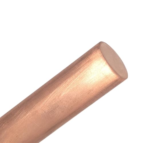 Metaximious Kupfer-Rundstab for Formen, Messergriffnieten und Lochstopfen, 18 mm bis 90 mm Handwerk(80x500mm) von Metaximious