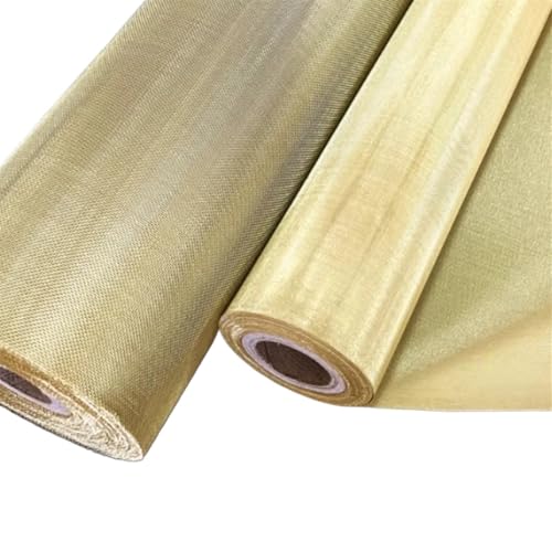 Metaximious Messing-Maschensieb, gewebtes Draht-Abschirmmetallnetz, feines, nicht magnetisches Signal-Siebgewebe aus Messing DIY(12Mesh 1.9mm) von Metaximious