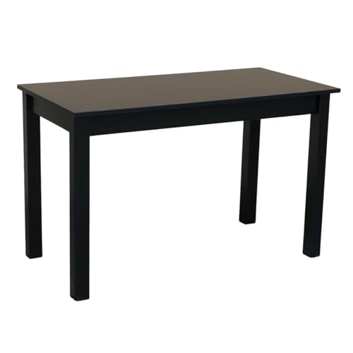 Metdrew Esstisch aus Holz |Tisch 120 x 60 cm | für 4 Personen |Wohnzimmertisch | aus Kiefernholz | klein | Skandinavischer Stil | küchentisch | Tischplatte: Schwarz Metdrew Esstisch aus Holz |Tisch 120 x 60 cm | für 4 Personen |Wohnzimmertisch | aus Kiefernholz | klein | Skandinavischer Stil | küchentisch | Tischplatte: Schwarz von Metdrew