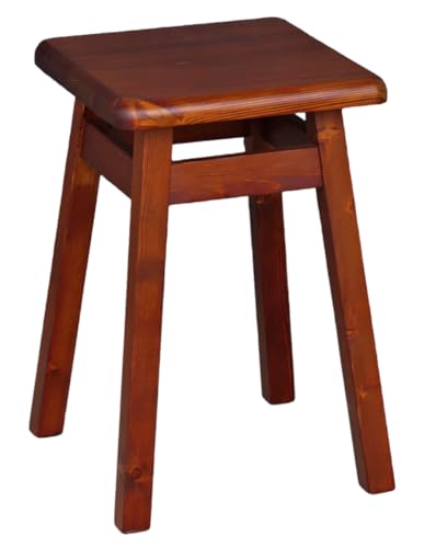 Metdrew Holzhocker | Sitzhöhe 45 cm, 29 x 29 cm | Für Küche & Essbereich | Quadratische Form | Eckiges Design | Rustikaler Look | Schlichter Hocker | 2 Stück | Farbe: Calvados von Metdrew