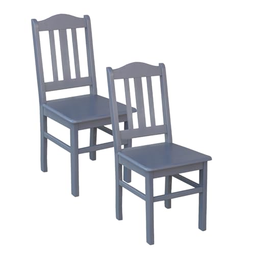 Metdrew Küchenstuhl | Holzstuhl 42x50x93 cm | großer Küchenstuhl | Esszimmerstuhl | Rustikaler Stil | quadratischer Stuhl | Kiefernholz | Wohnzimmerstuhl | 2 Stück | Farbe: Anthrazit Metdrew Küchenstuhl | Holzstuhl 42x50x93 cm | großer Küchenstuhl | Esszimmerstuhl | Rustikaler Stil | quadratischer Stuhl | Kiefernholz | Wohnzimmerstuhl | 2 Stück | Farbe: Anthrazit von Metdrew