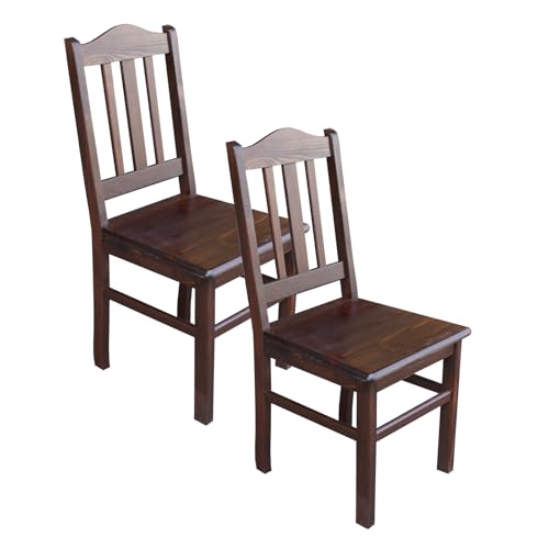 Metdrew Küchenstuhl | Holzstuhl 42x50x93 cm | großer Küchenstuhl | Esszimmerstuhl | Rustikaler Stil | quadratischer Stuhl | Kiefernholz | Wohnzimmerstuhl | 2 Stück | Farbe: Braun Metdrew Küchenstuhl | Holzstuhl 42x50x93 cm | großer Küchenstuhl | Esszimmerstuhl | Rustikaler Stil | quadratischer Stuhl | Kiefernholz | Wohnzimmerstuhl | 2 Stück | Farbe: Braun von Metdrew