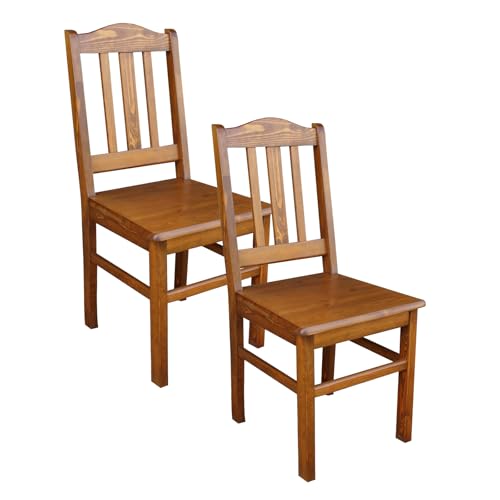 Metdrew Küchenstuhl | Holzstuhl 42x50x93 cm | großer Küchenstuhl | Esszimmerstuhl | Rustikaler Stil | quadratischer Stuhl | Kiefernholz | Wohnzimmerstuhl | 2 Stück | Farbe: Eiche rustikal Metdrew Küchenstuhl | Holzstuhl 42x50x93 cm | großer Küchenstuhl | Esszimmerstuhl | Rustikaler Stil | quadratischer Stuhl | Kiefernholz | Wohnzimmerstuhl | 2 Stück | Farbe: Eiche rustikal von Metdrew