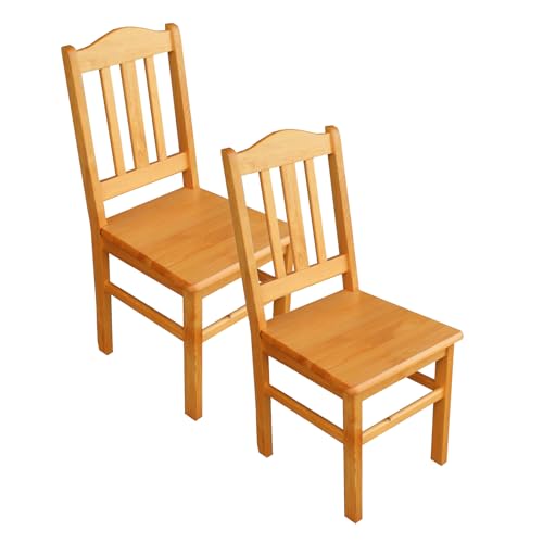 Metdrew Küchenstuhl | Holzstuhl 42x50x93 cm | großer Küchenstuhl | Esszimmerstuhl | Rustikaler Stil | quadratischer Stuhl | Kiefernholz | Wohnzimmerstuhl | 2 Stück | Farbe: Erle Metdrew Küchenstuhl | Holzstuhl 42x50x93 cm | großer Küchenstuhl | Esszimmerstuhl | Rustikaler Stil | quadratischer Stuhl | Kiefernholz | Wohnzimmerstuhl | 2 Stück | Farbe: Erle von Metdrew