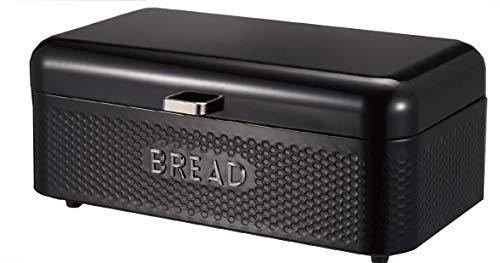 Brotkasten, Brotdose, Brotbox aus Metall schwarz von Metlex
