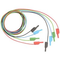 Metrel S 2009 Sicherheits-Messleitungs-Set [Bananenstecker 4mm - Bananenstecker 4 mm] 2.00m Schwarz, von Metrel
