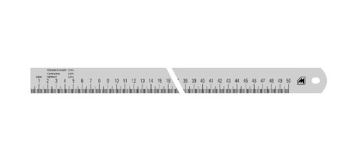 Metrica 25011 Schwindmassstab 500 x 30 mm, verchromt von Metrica