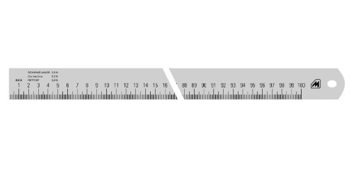 Metrica 25031 Schwindmassstab 1000 x 30 mm, verchromt von Metrica