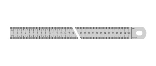 Metrica Massstab, rostfrei 1000 x 30 x 1 mm/ 1/2 mm, silber, 25123 von Metrica