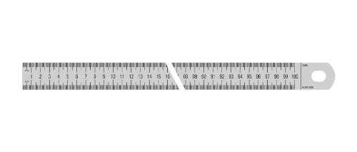 Metrica Massstab, rostfrei 500 x 30 x 1 mm / 1/2 mm, silber, 25122 von Metrica