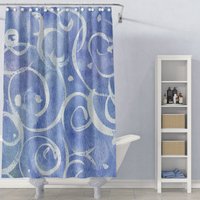 Blaue Aquarell & Spiralen Unterwasser Kunst Stoff Duschvorhang Für Spaß Boho Chic/Artsy Badezimmer Blaue Aquarell & Spiralen Unterwasser Kunst Stoff Duschvorhang Für Spaß Boho Chic/Artsy Badezimmer von MetroShowerCurtains