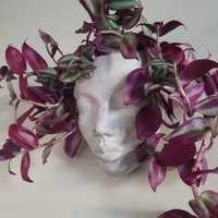 Einzigartige Göttin Gesicht Planter | Blumentopf Aus Beton von MetroTerra