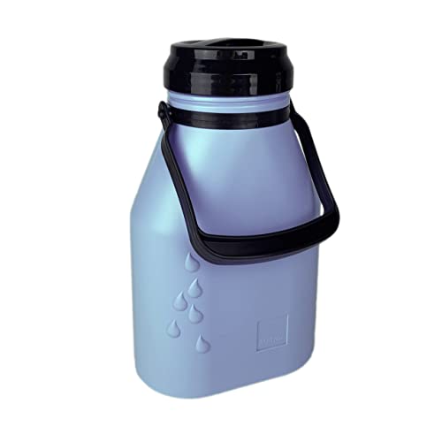 2-Liter-Kunststoff-Milchkanne mit dichtem Schraubverschluss - Auslaufsichere und hochwertige Milchvorratsflasche für alle flüssigen Lebensmittel spülmaschinenfest (Blau) von Metrox