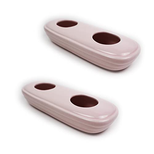 Luftbefeuchter 2-teiliges Set aus Keramik BLUSH neutral schlicht rosa zum Aufstellen auf dem Heizkörper Heizung Kamin Wasserverdunster Diffuser 11346 a1684 von Metrox