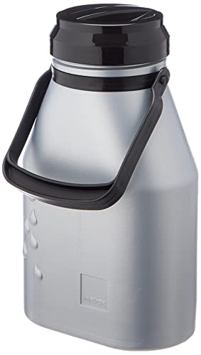Metrox Milchkanne, auslaufsicher, 2 Liter, BPA/BPS-freier Kunststoff, Schraubdeckel, silber von Metrox