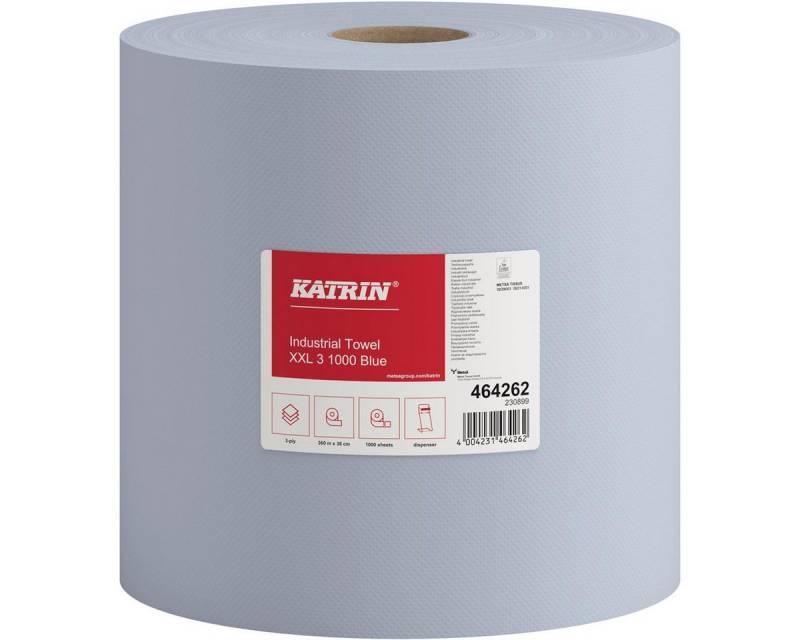 Metsä Tissue Papierküchenrolle Katrin Putzrolle XXL3 blue 464262 3lagig 1.000Blatt von Metsä Tissue