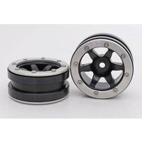 Metsafil 1:10 Crawler Felgen PT-Wave Schwarz 2St. von Metsafil