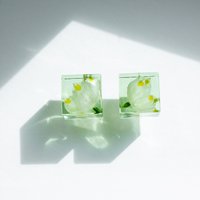 2Er Set - Schneeflocke/Leukojum Blumen in Grün, Schrankknäufe, Nachttischknäufe, Wohnkultur, Möbelknäufe, Einweihungsgeschenk von MetsikPintsel