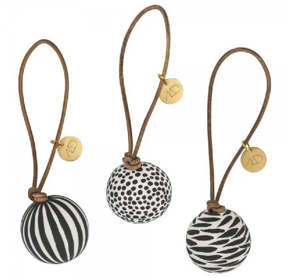 Mette Ditmer Christbaumschmuck Weihnachtsbaumschmuck Globe Baubles Black (3-teilig) von Mette Ditmer