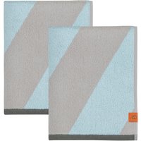 Mette Ditmer - Diagonal Gästehandtuch, 40 x 55 cm, mint (2er-Set) von Mette Ditmer