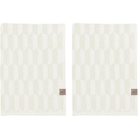 Mette Ditmer - Geo Gästehandtuch 35 x 55 cm, off-white (2er-Set) von Mette Ditmer