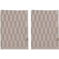 Mette Ditmer - Geo Gästehandtuch 35 x 55 cm, sand (2er-Set) von Mette Ditmer