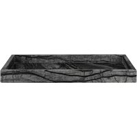 Mette Ditmer - Marble Tablett, 16 x 31 cm, schwarz / grau von Mette Ditmer