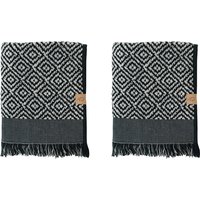 Mette Ditmer - Morocco Gästehandtuch 60 x 35 cm, schwarz / weiß (2er-Set) von Mette Ditmer