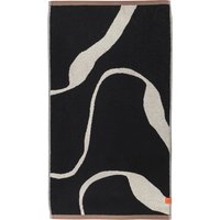 Mette Ditmer - Nova Arte Badehandtuch, 70 x 133 cm, schwarz / off-white von Mette Ditmer