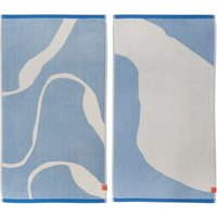 Mette Ditmer - Nova Arte Gästehandtuch, 40 x 55 cm, hellblau / off-white (2er-Set) von Mette Ditmer