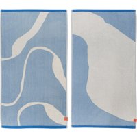Mette Ditmer - Nova Arte Handtuch, 50 x 90 cm, hellblau / off-white (2er-Set) von Mette Ditmer
