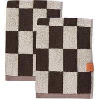 Mette Ditmer - Retro Gästehandtuch, 40 x 55 cm, chocolate (2er-Set) von Mette Ditmer