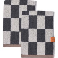 Mette Ditmer - Retro Gästehandtuch, 40 x 55 cm, dunkelgrau (2er-Set) von Mette Ditmer