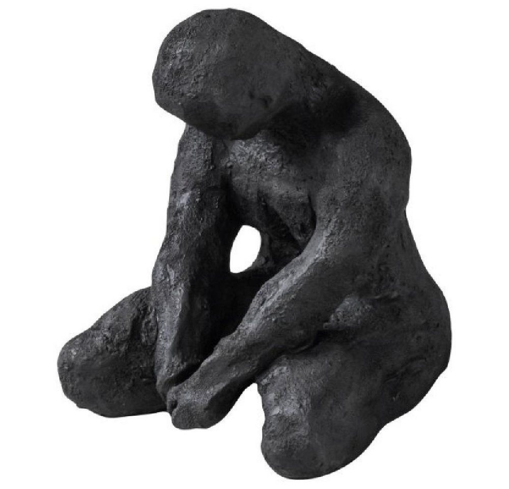 Mette Ditmer Skulptur Skulptur Art Piece Meditating Man Black von Mette Ditmer