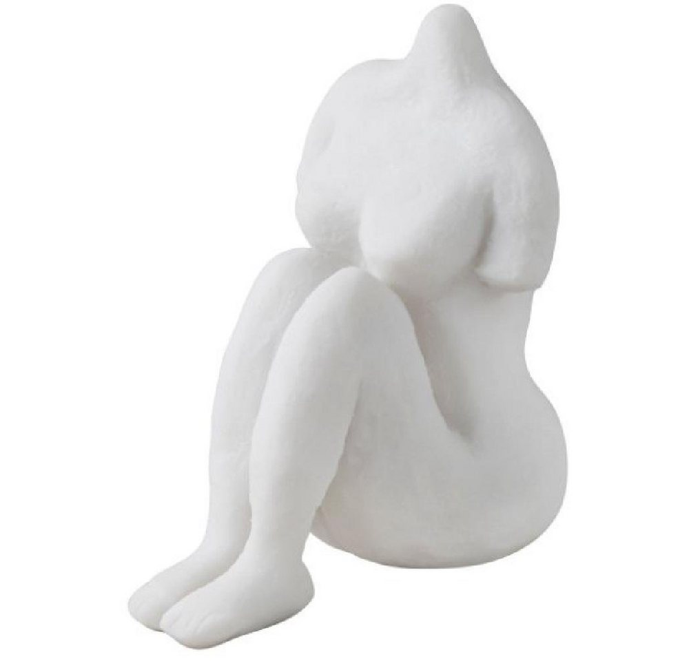 Mette Ditmer Skulptur Skulptur Art Piece Sitting Woman Off-White von Mette Ditmer