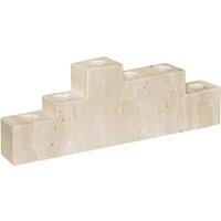 Mette Ditmer - Step Kerzenhalter, six Travertine leinen von Mette Ditmer
