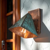 Handgemachte Wandleuchte Aus Oxidiertem Kupfer Rustikales Blau-Grünes Patina-Licht Handgemachte Wandleuchte Aus Oxidiertem Kupfer Rustikales Blau-Grünes Patina-Licht von MettleMix